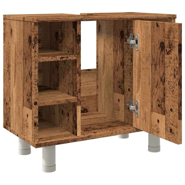 vidaXL Baderomsskap gammelt tre 60x32x53,5 cm konstruert tre