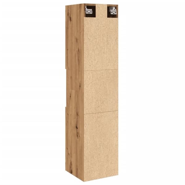 vidaXL Hengende baderomsskap artisan eik 30x30x130 cm konstruert tre