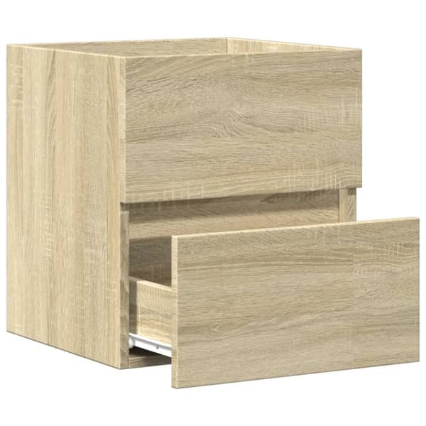 vidaXL skab til håndvask 41x38,5x45 cm konstrueret træ sonoma-eg