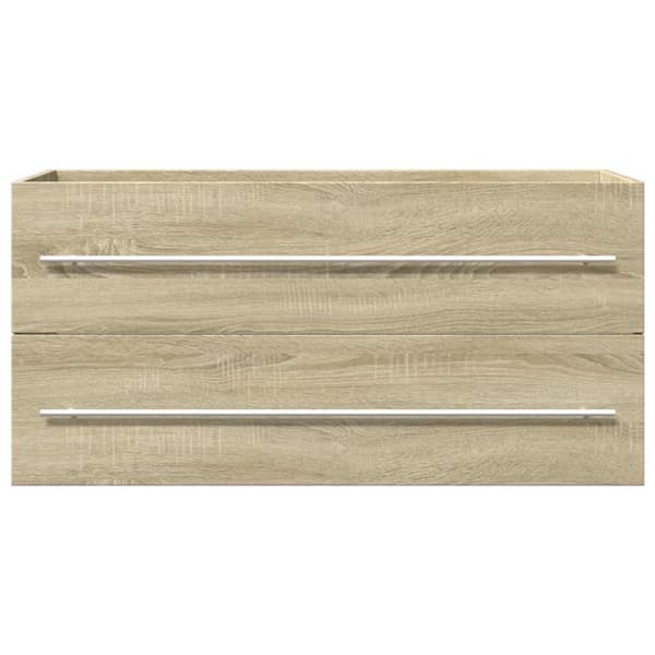 vidaXL Tvättställsskåp sonoma-ek 100x38,5x48 cm spånskiva