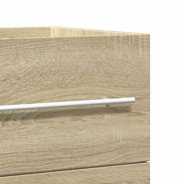 vidaXL Tvättställsskåp sonoma-ek 100x38,5x48 cm spånskiva