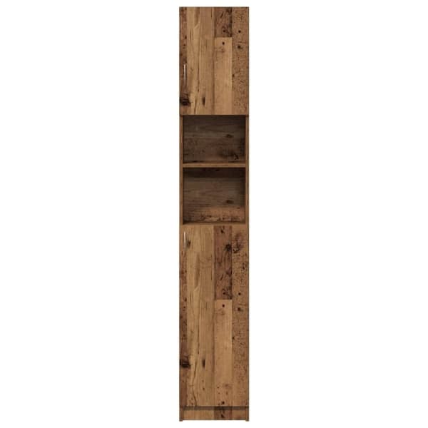 vidaXL Baderomsskap gammelt tre 32x25,5x190 cm konstruert tre