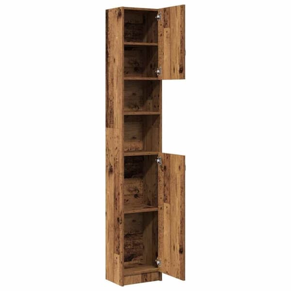 vidaXL Baderomsskap gammelt tre 32x25,5x190 cm konstruert tre