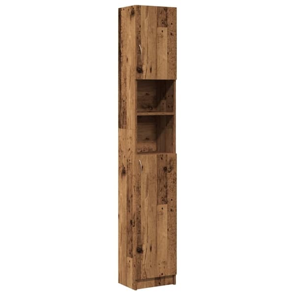 vidaXL Baderomsskap gammelt tre 32x25,5x190 cm konstruert tre
