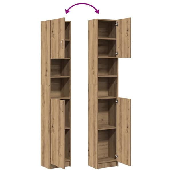 vidaXL Badrumsskåp ek 32x25,5x190 cm konstruerat trä