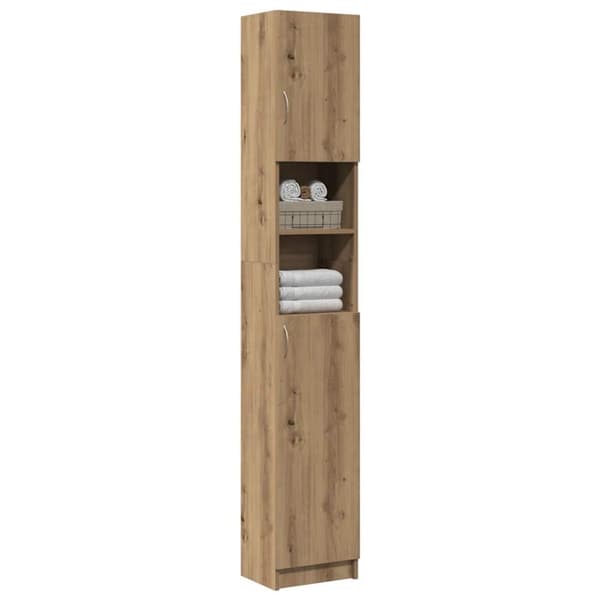 vidaXL Badrumsskåp ek 32x25,5x190 cm konstruerat trä