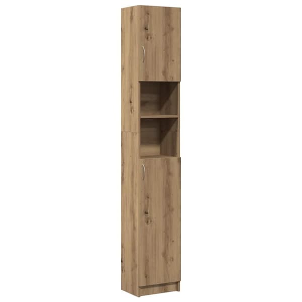 vidaXL Badrumsskåp ek 32x25,5x190 cm konstruerat trä