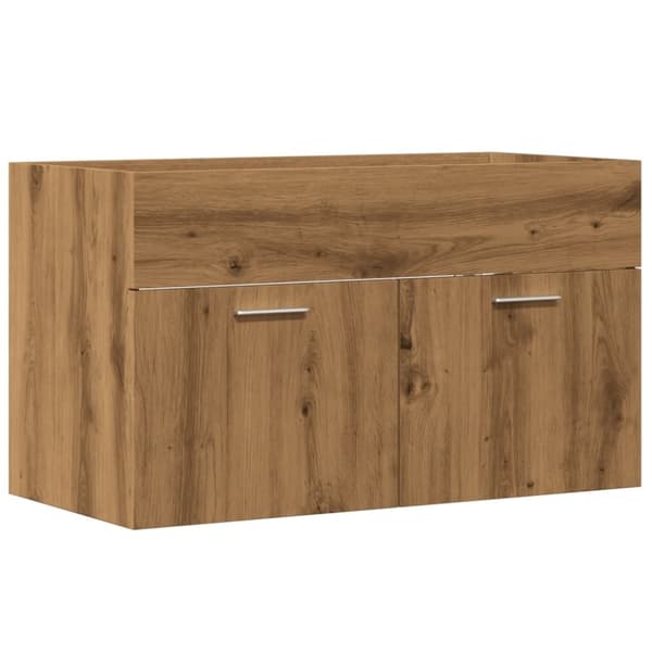 vidaXL Servantskap artisan eik 90x38,5x46 cm konstruert tre
