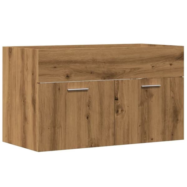 vidaXL underskab til håndvask 80x38,5x46 cm konstrueret træ kunsteg