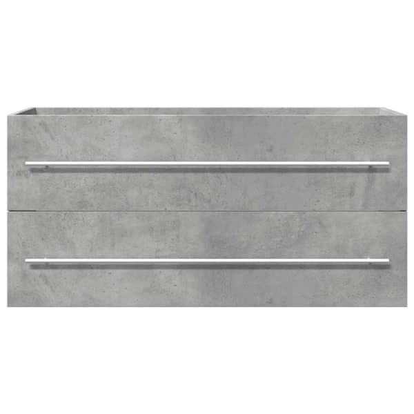 vidaXL vaskeskab 100x38,5x48 cm spånplade betongrå