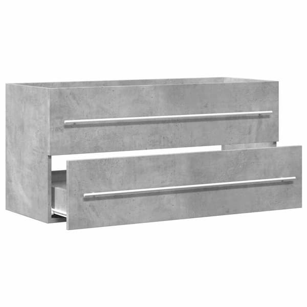 vidaXL vaskeskab 100x38,5x48 cm spånplade betongrå