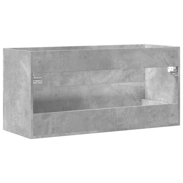 vidaXL vaskeskab 100x38,5x48 cm spånplade betongrå