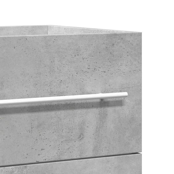 vidaXL vaskeskab 100x38,5x48 cm spånplade betongrå