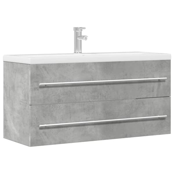 vidaXL vaskeskab 100x38,5x48 cm spånplade betongrå
