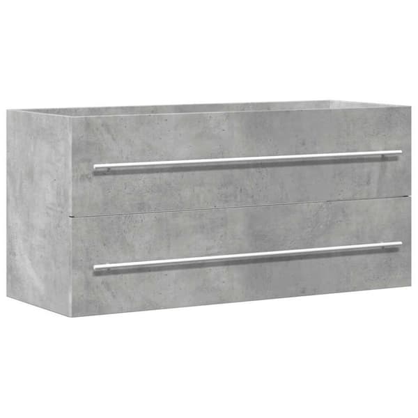 vidaXL vaskeskab 100x38,5x48 cm spånplade betongrå