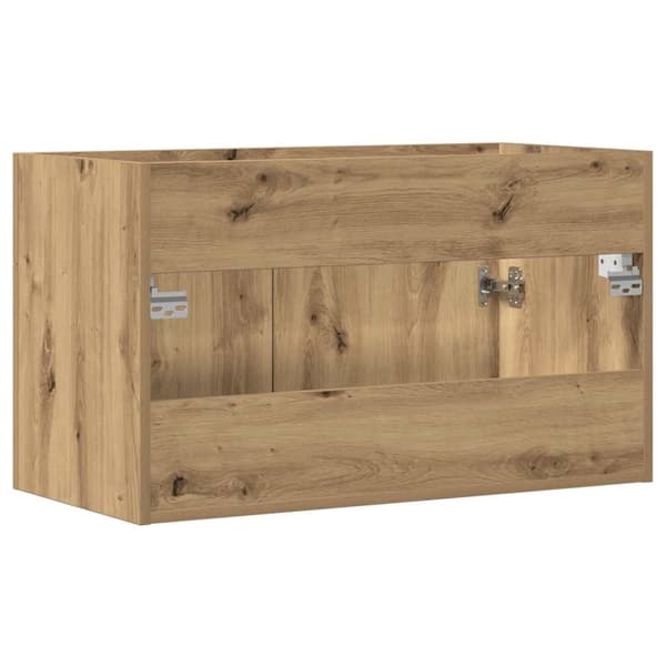 vidaXL underskab til håndvask 90x38,5x46 cm konstrueret træ kunsteg
