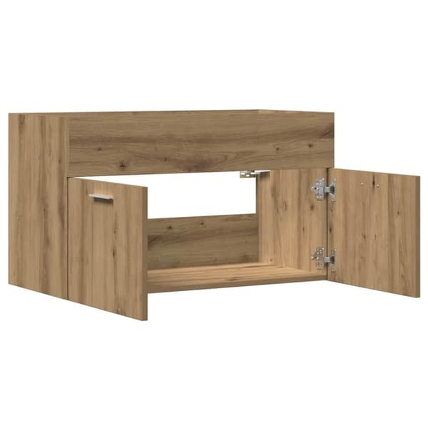 vidaXL underskab til håndvask 90x38,5x46 cm konstrueret træ kunsteg