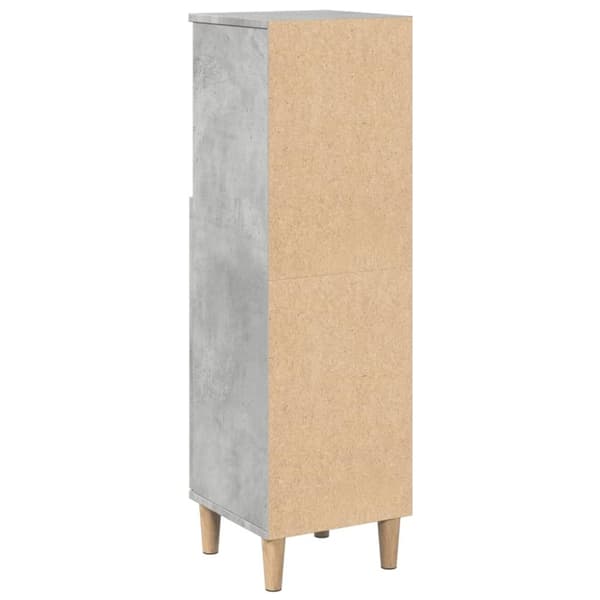 vidaXL Badrumsskåp betonggrå 30x30x100 cm konstruerat trä
