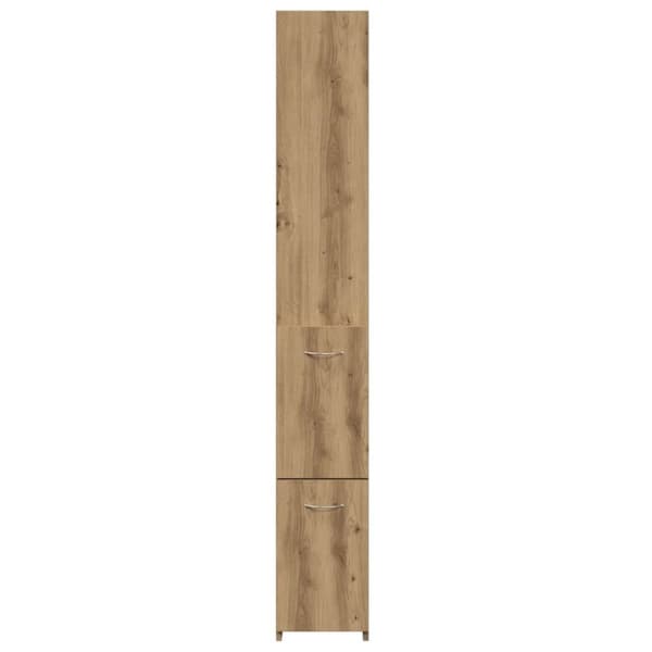vidaXL badeværelsesskab 25x25x170 cm konstrueret træ kunsteg