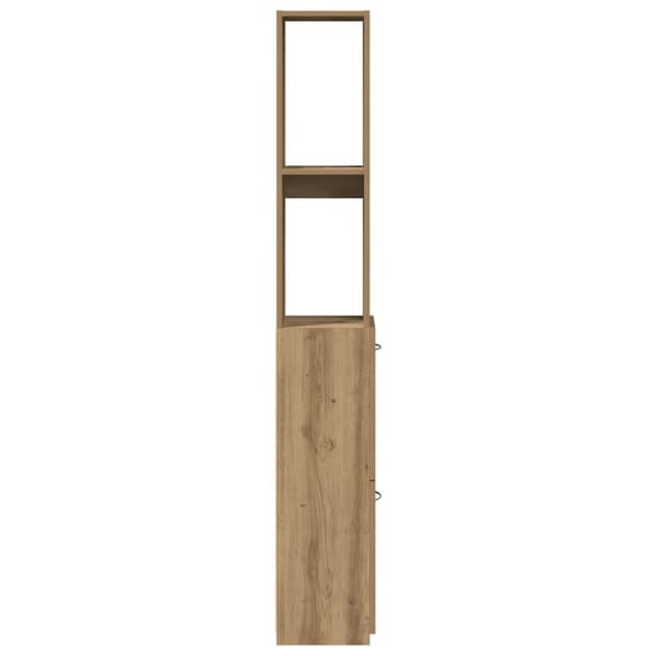 vidaXL badeværelsesskab 25x25x170 cm konstrueret træ kunsteg