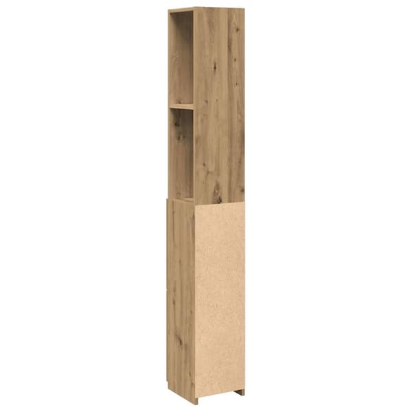 vidaXL badeværelsesskab 25x25x170 cm konstrueret træ kunsteg