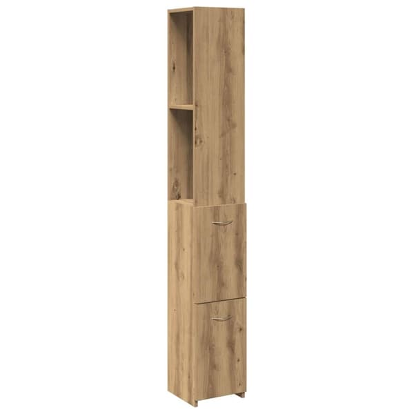 vidaXL badeværelsesskab 25x25x170 cm konstrueret træ kunsteg