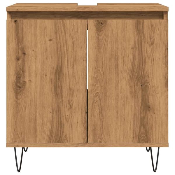 vidaXL badeværelsesskab 58x33x60 cm konstrueret træ kunsteg