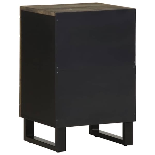 vidaXL Baderomsskap svart 38x33x58 cm heltre mango