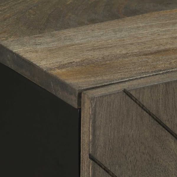 vidaXL Baderomsskap svart 38x33x58 cm heltre mango