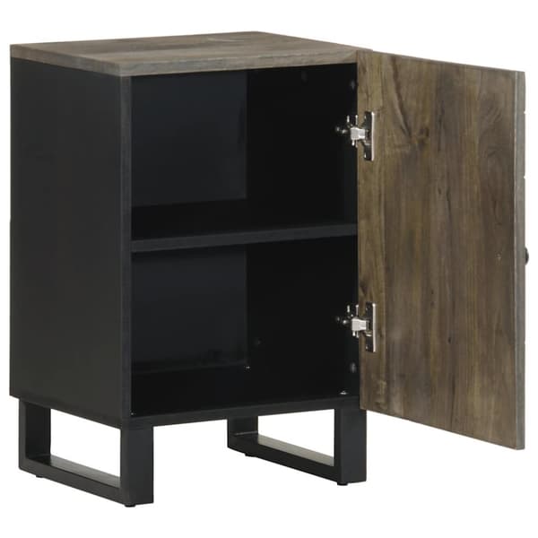 vidaXL Baderomsskap svart 38x33x58 cm heltre mango
