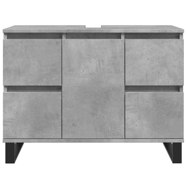 vidaXL Tvättställsskåp betonggrå 80x33x60 cm konstruerat trä