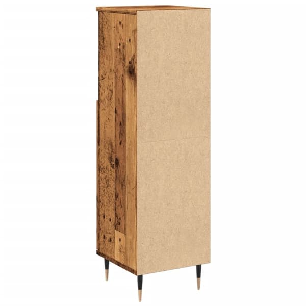 vidaXL Baderomsskap gammelt tre 30x30x100 cm konstruert tre