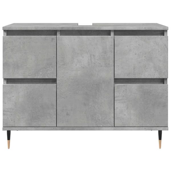 vidaXL badeværelsesskab 80x33x60 cm konstrueret træ betongrå