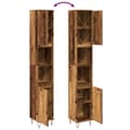 Miniatyrbillede 9 af 11: vidaXL badeværelsesskab 30x30x190 cm konstrueret træ gammelt trælook