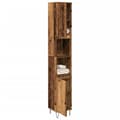 Miniatyrbillede 2 af 11: vidaXL badeværelsesskab 30x30x190 cm konstrueret træ gammelt trælook