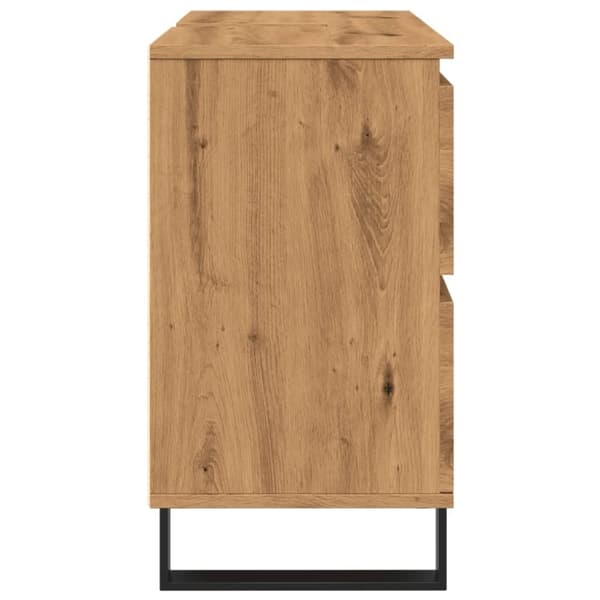 vidaXL Badeservantskap artisan eik 80x33x60 cm konstruert tre