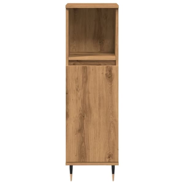 vidaXL Kylpyhuoneen kaappi artesaani tammi 30x30x100 cm tekninen puu