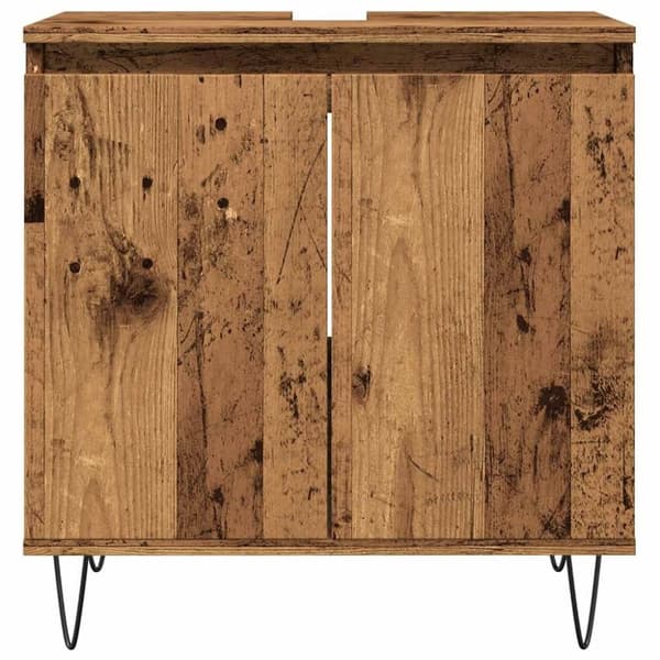 vidaXL Kylpyhuoneen kaappi vanha puu 58x33x60 cm tekninen puu