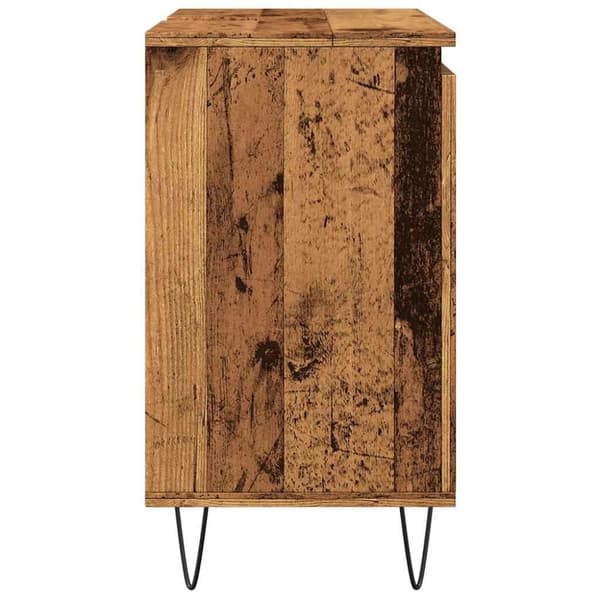vidaXL Kylpyhuoneen kaappi vanha puu 58x33x60 cm tekninen puu