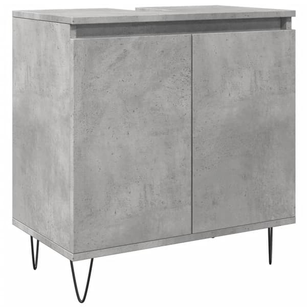 vidaXL badeværelsesskab 58x33x60 cm konstrueret træ betongrå