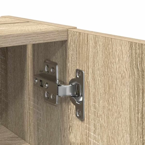 vidaXL Baderomsskap med rulleholder sonoma eik 20,5x22x72 cm