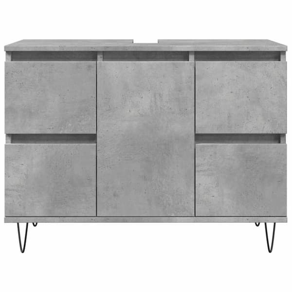 vidaXL badeværelsesskab 80x33x60 cm konstrueret træ betongrå