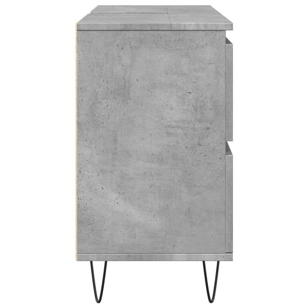 vidaXL badeværelsesskab 80x33x60 cm konstrueret træ betongrå