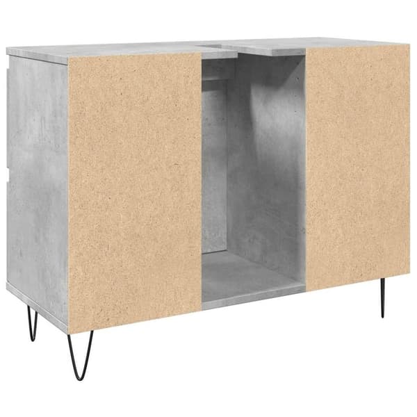 vidaXL badeværelsesskab 80x33x60 cm konstrueret træ betongrå