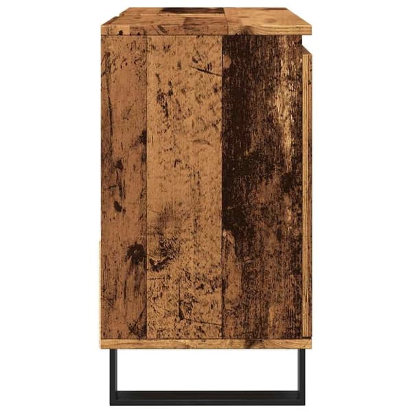 vidaXL Kylpyhuoneen pesuallaskaappi vanhaa puuta 65x33x60 cm