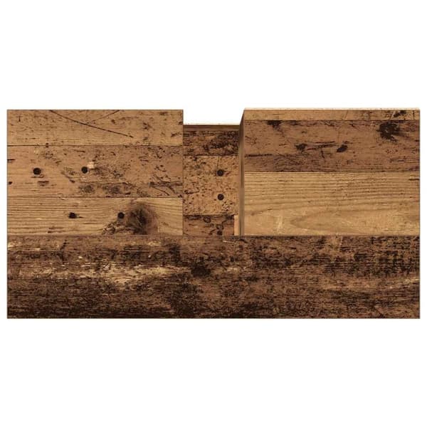 vidaXL Kylpyhuoneen pesuallaskaappi vanhaa puuta 65x33x60 cm