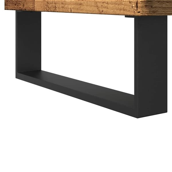 vidaXL Kylpyhuoneen pesuallaskaappi vanhaa puuta 65x33x60 cm