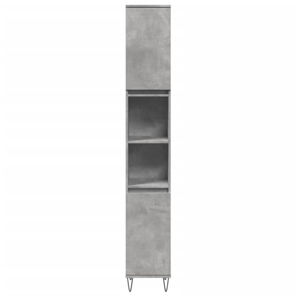 vidaXL Baderomsskap betonggrå 30x30x190 cm konstruert tre