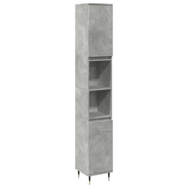 vidaXL Baderomsskap betonggrå 30x30x190 cm konstruert tre