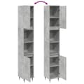 Miniatyrbilde 9 av 11: vidaXL Baderomsskap betonggrå 30x30x190 cm konstruert tre